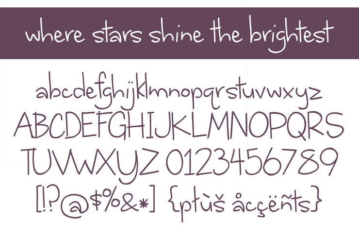 where stars shine the brightest字体 2