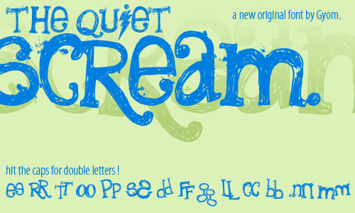 the quiet scream字体 1