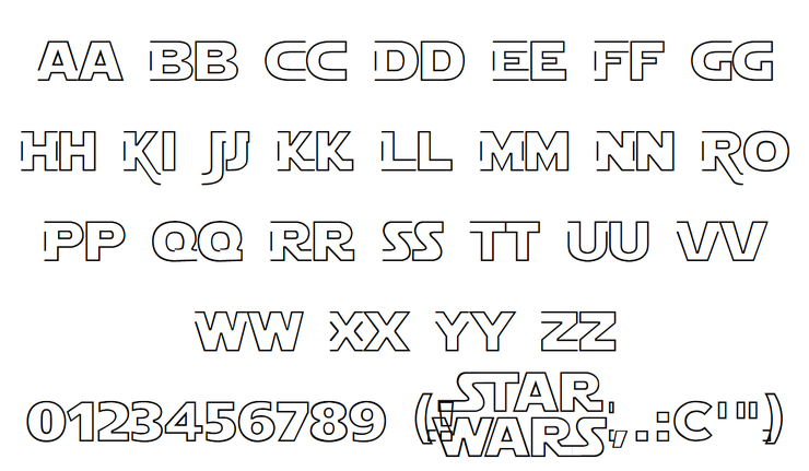 Star Jedi字体 3