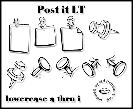 Post It LT字体 1