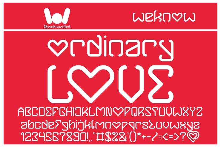 ORDINARY LOVE字体 1