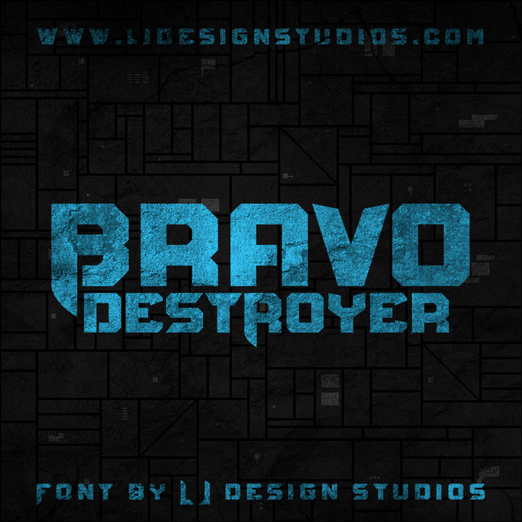 Bravo Destroyer字体 2