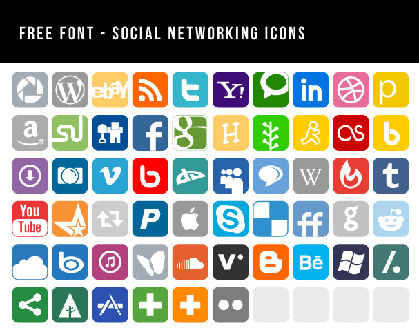 Social Networking Icons字体 1