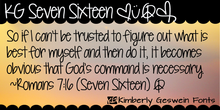 KG Seven Sixteen字体 1