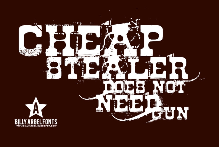 Cheap stealer字体 1