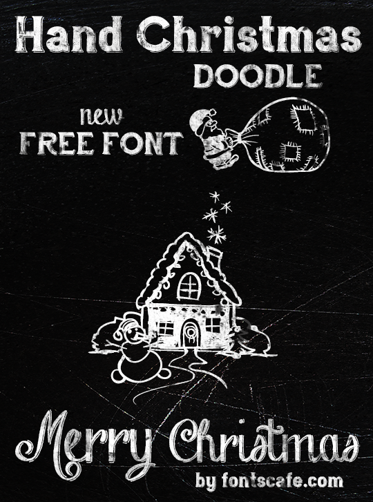 Hand Christmas Doodle字体 1