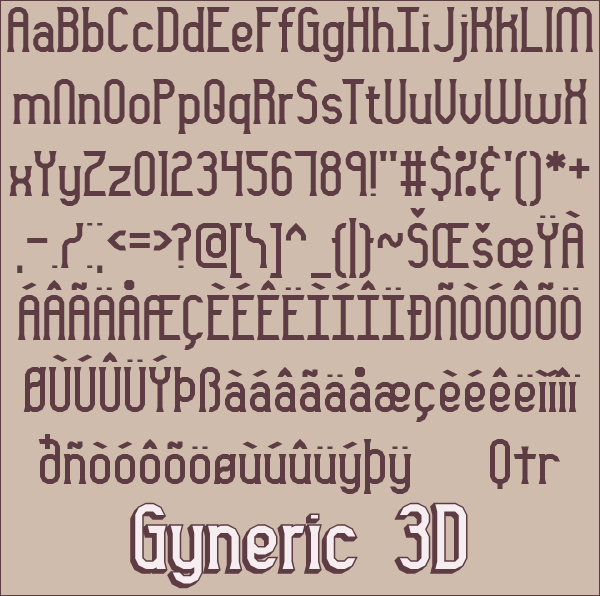 Gyneric BRK字体 1