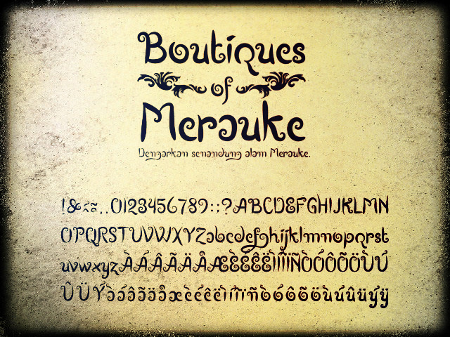 Boutiques of Merauke字体 1