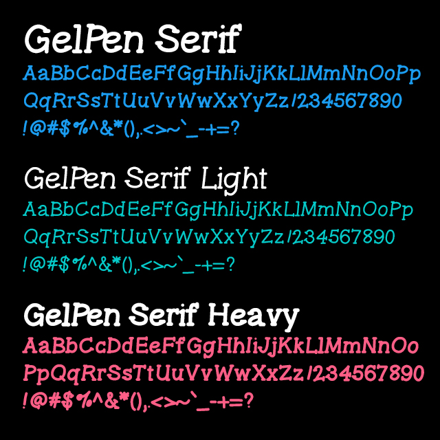 GelPen Serif字体 1