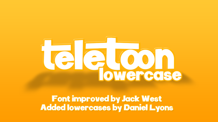 Teletoon Lowercase字体 1