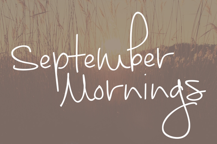 September Mornings字体 3