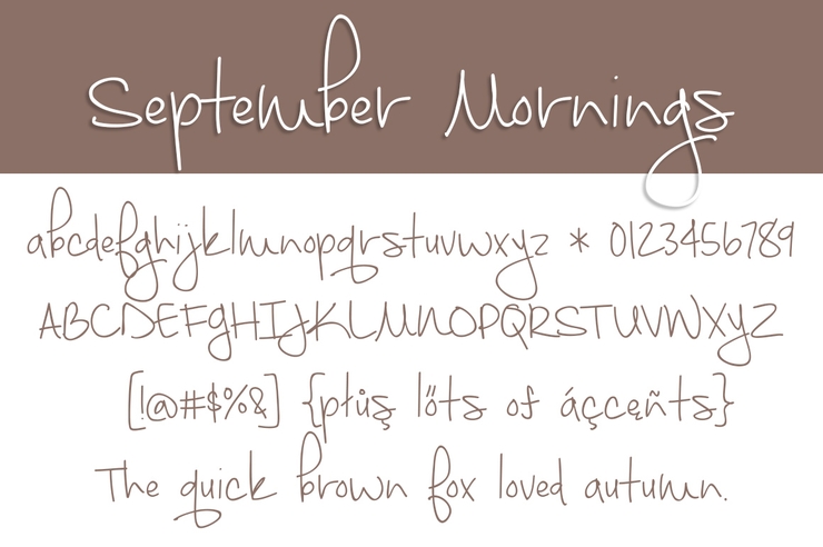 September Mornings字体 1
