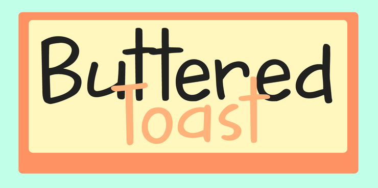 DK Buttered Toast字体 1