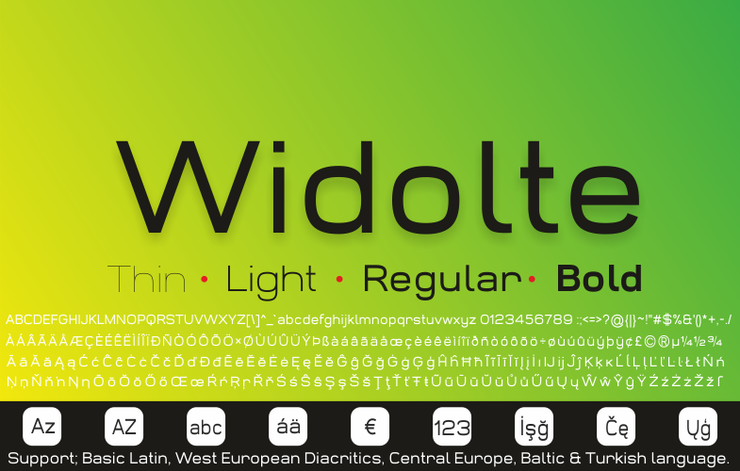 Widolte Bold Demo字体 1