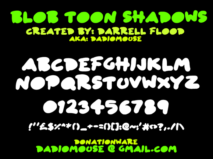 Blob Toon Shadows字体 1