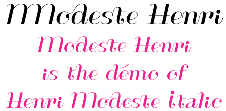 ModesteHenri字体 2