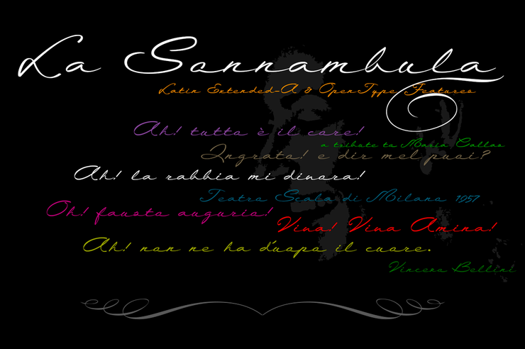 La Sonnambula字体 2