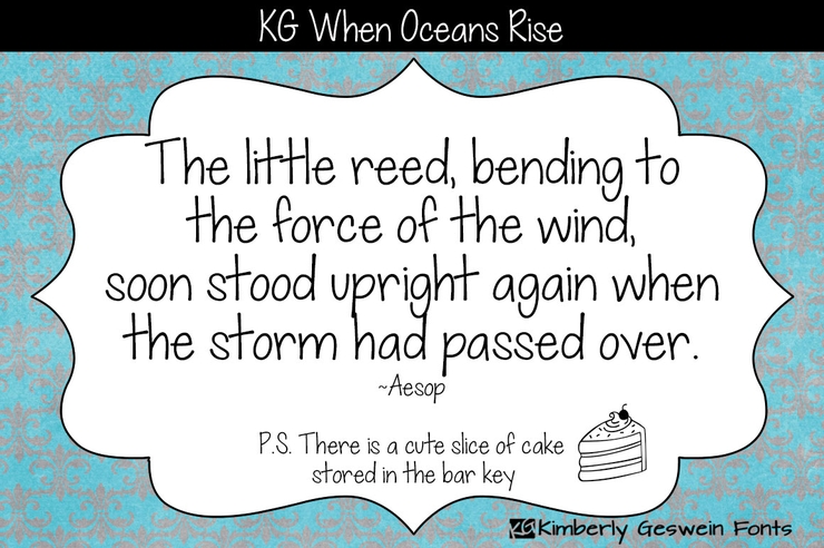 KG When Oceans Rise字体 1