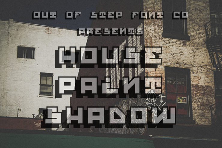 House Paint Shadow字体 1