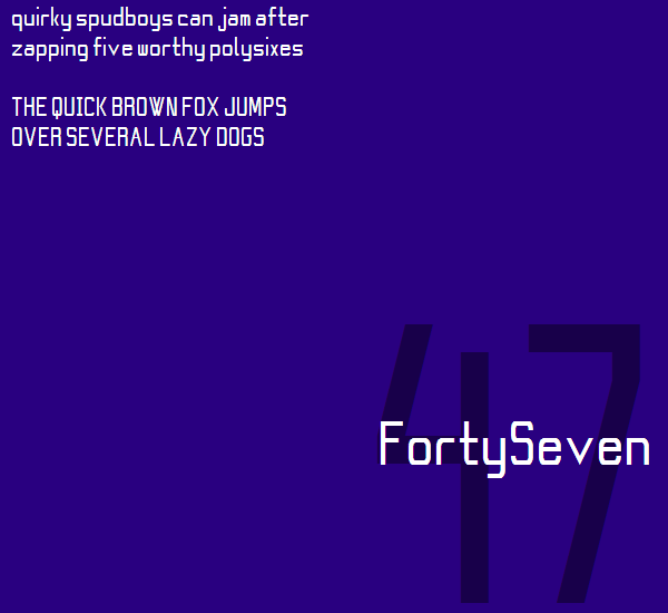 FortySeven NBP字体 1