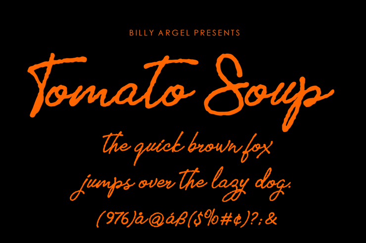 Tomato Soup字体 3