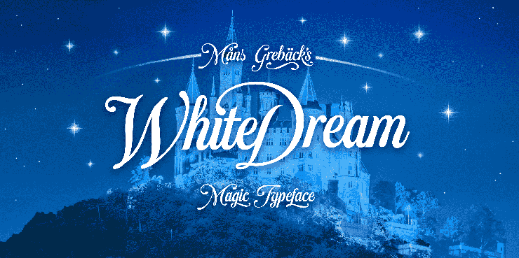 White Dream字体 4