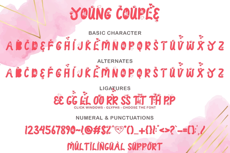 YOUNG COUPLE字体 3