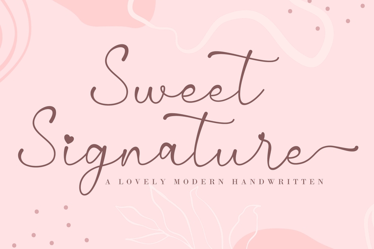 Sweet Signature字体 2