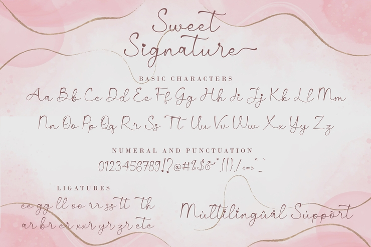 Sweet Signature字体 5
