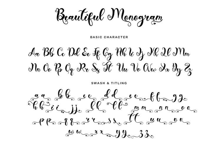Beautiful Monogram字体 8
