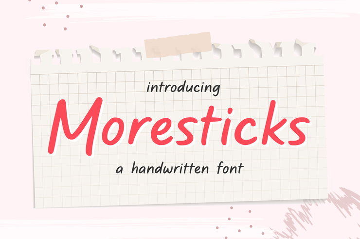 Moresticks字体 3