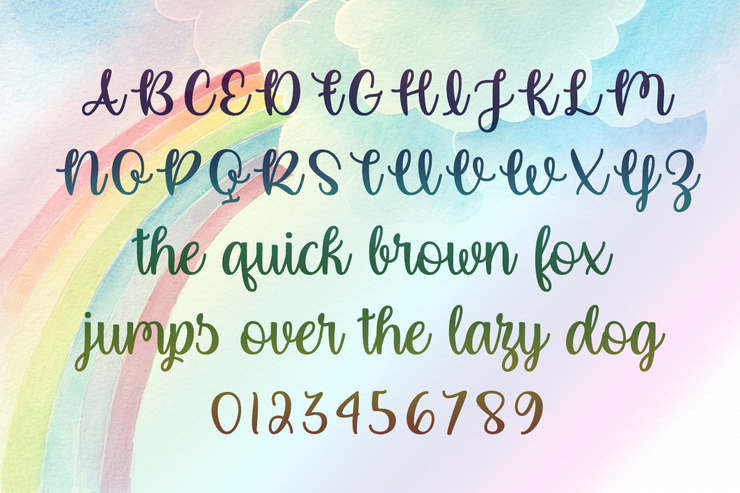 Rainbow in June字体 2
