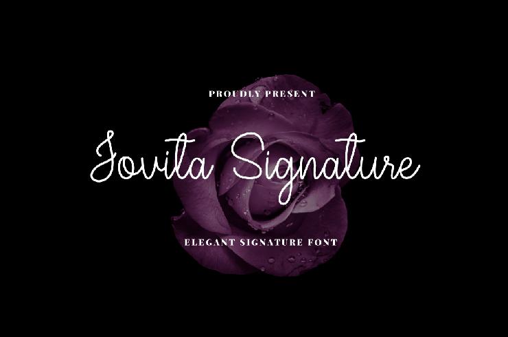 Jovita Signature字体 6
