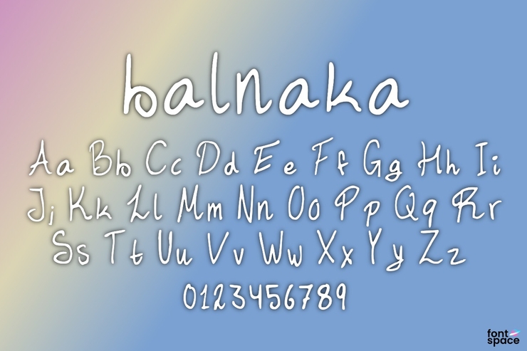 balnaka字体 1