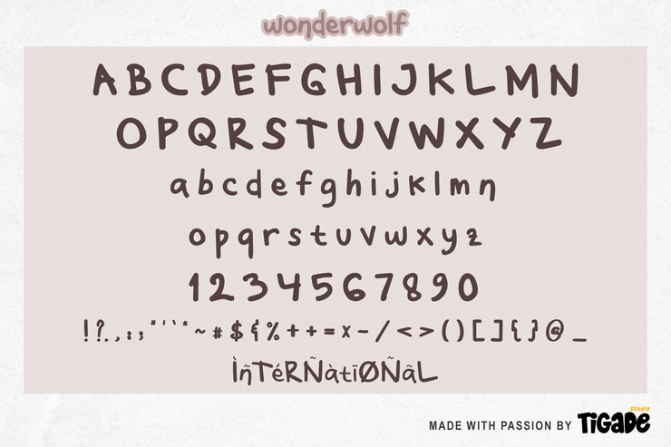 Wonderwolf字体 1