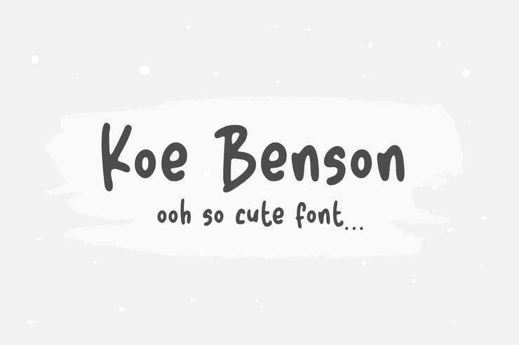 Koe Benson字体 1
