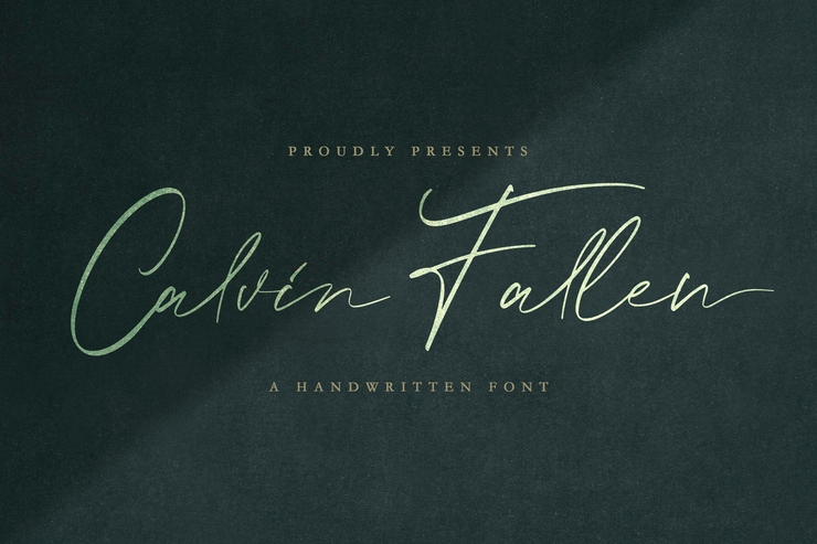 Calvin Fallen字体 8