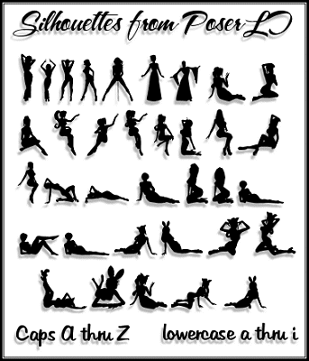 Silhouettes from Poser LT字体 1