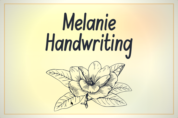 Melanie Handwriting字体 2