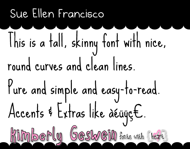 Sue Ellen Francisco字体 1
