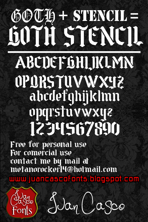 Goth Stencil字体 1