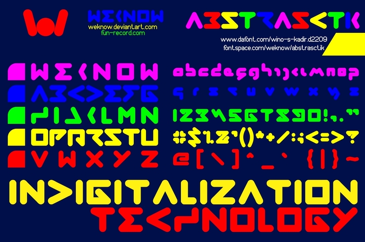 abstrasctik字体 3