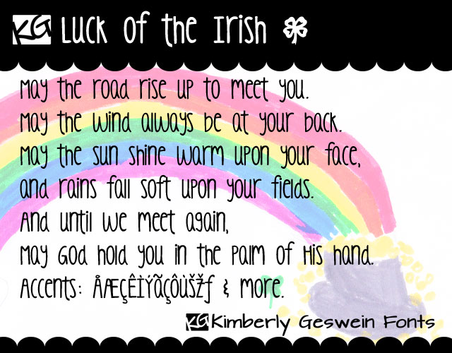 KG Luck of the Irish字体 1