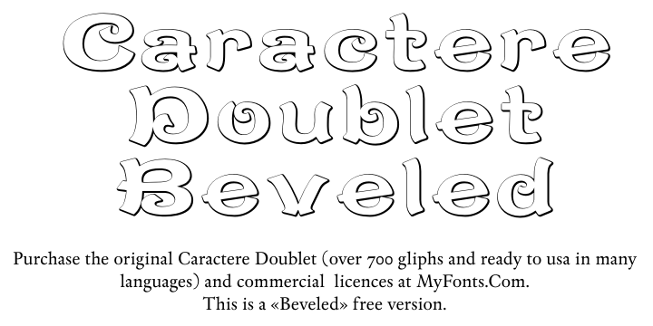 CaractereDoublet字体 1
