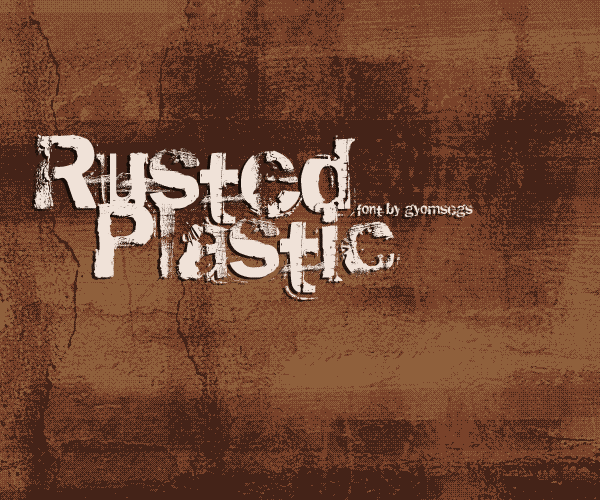 rusted plastic字体 1