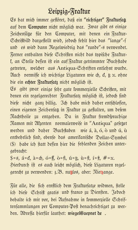 Leipzig Fraktur字体 1