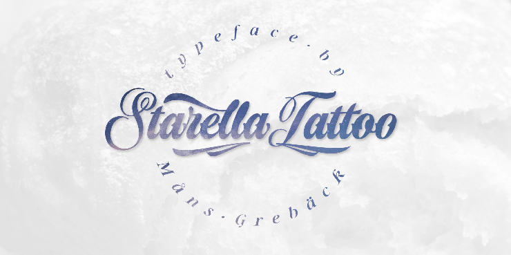 Starella Tattoo字体 3