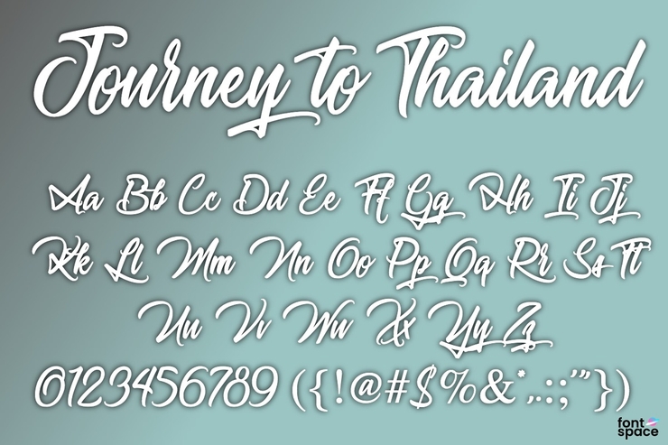 Journey to Thailand字体 2