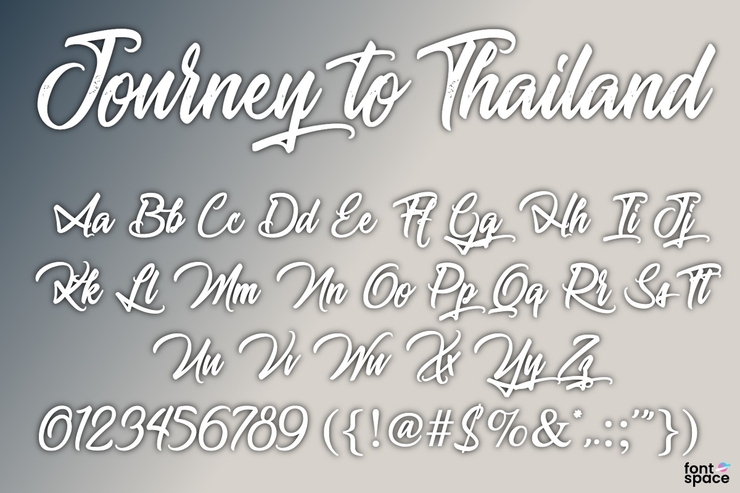 Journey to Thailand字体 3