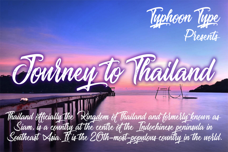 Journey to Thailand字体 4